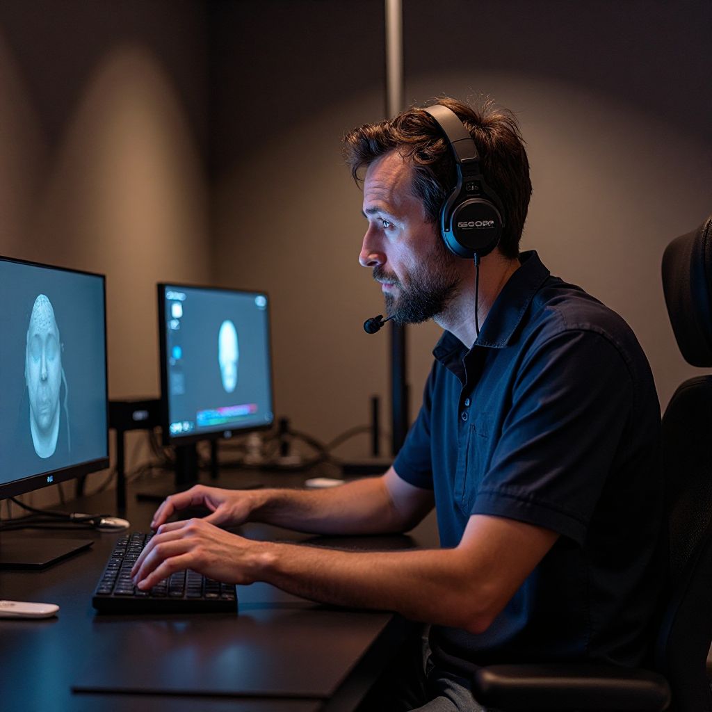 David Kim, Lead Game Master facilitating escape room experience